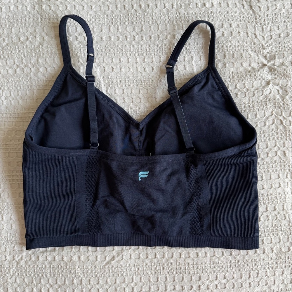 Fabletics, navy blue sports bra tank size small